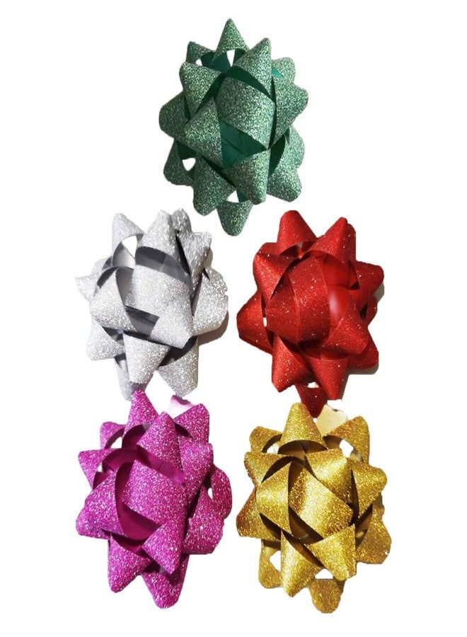 YESON 20pcs Multi Gift Bows Colored Assorted Gift Bows(Silver,Gold,Green,Red,Rose red),Gift Bows Assortment, Bouquet Packaging,Party Decoration Used for Christmas Gifts, Holiday,Celebration(2 inch,20 pcs) - Image 1